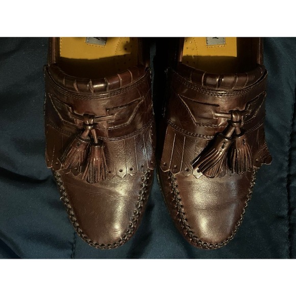 Johnston & Murphy Loafers Mens 9 Brown Tasseled slip on dress shoes leather main image 16